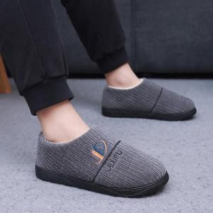 Giày Vải Bắc Kinh Cổ Điển Mùa Đông Đế Dày Lót Lông Cừu Đế PVC Đế Cao Su Thoải Mái Cho Nam