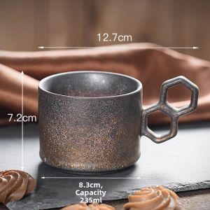 Retro Japanese Ceramic Design Coffee Mug