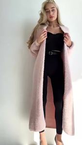 New Autumn Winter Loose Knit Women Cardigan Lazy Style Knee Length Thickened Female Sweaters Warm Coats Elegant Womens Clothing