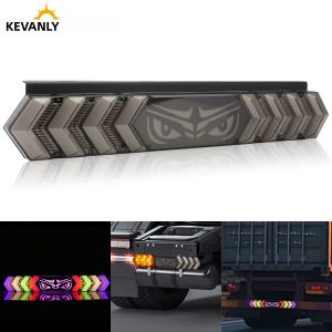 RGB Quỷ Mắt Đuôi Đèn Cho Xe Tải 7 Màu Chạy Nhan LED Phanh Nhấp Nháy Đèn Cảnh Báo Tương Thích Với Xe Bán Tải