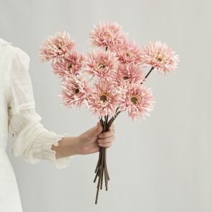 Artificial European-Style Gerbera Flowers Bridal Bouquet Wedding Holiday Event Party Decora Home Room Table DIY Decorative Gifts
