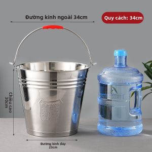 Xô Inox 304 Dày Đạt Tiêu Chuẩn Thực Phẩm Có Nắp