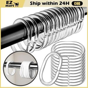 Shower Curtain Ring Large Plastic Curtain Hook Shower Curtain Hook 12 Pack Support Bathroom Accessories