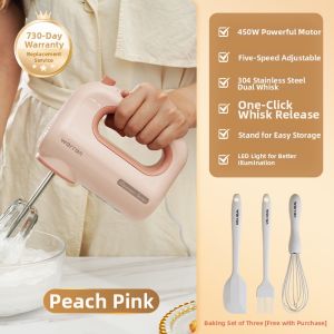 [China Plug Without Adapter] WARRAN | Quiet High-Power Electric Automatic Handheld Egg Beater for Home Baking