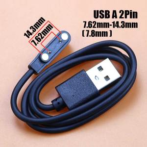 USB A Type-C Smartwatch Dock Charger Adapter Wire 2P 4P Pogo Pin Contact Magnetic Power Charging Cable Cord For Smart Watch