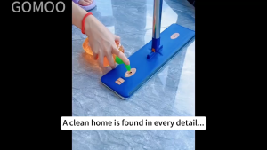 Microfiber Mop Self-Wringing Hands-Free 360° Rotatable Lazy Flat Mop Wet Dry Floor Cleaning Tool