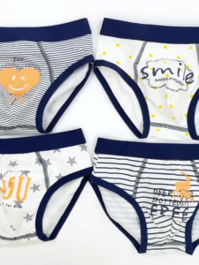 Kids High Quality 4 in 1 Cotton Underwear Affordable and Fashionable Cute Brief for Kids Boys 3-13 Years Old