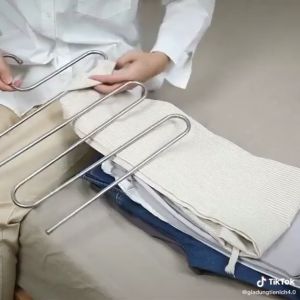 Móc Treo Quần Áo 5 Tầng Thông Minh Inox Không Gỉ Chịu Lực 5kg - Móc Treo Đồ 5 Tầng Móc Treo Khăn Cavat Tiết Kiệm Không Gian Tiện Lợi