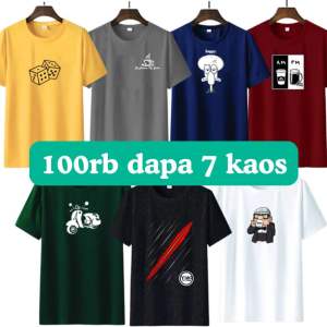 PAKET 100RIBU DAPAT 7 PCS KAOS DISTRO KEREN PRIA WANITA DEWASA