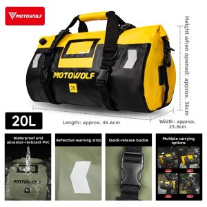 MOTOWOLF | Multifunctional Waterproof Motorcycle Tail Bag
