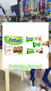 EXP 05/2026 FITBAR Healthy Snack 1 - 5 Bar Halal Low Calorie Multigrain Cereal bar Source of Fibre Cholesterol Free Low Sugar Healthy Snack  (Select Type) Kalbe