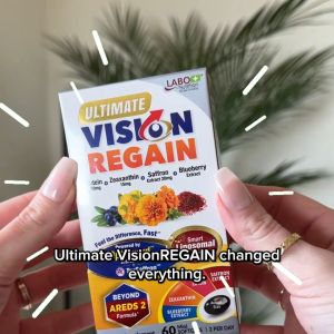 [2 Boxes] LABO Ultimate VisionREGAIN INTENSIVE - Sharp Vision Supplement for Dry Eyes Night Vision Eye Strain Blurry Vision Blue Light with OptiGuard Lutein Zeaxanthin Saffron Extract Blueberry Extract and Phospholipds • Made in Japan • 60 softgels