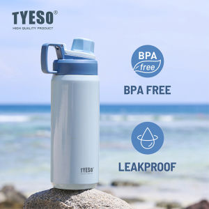 Tyeso Stainless Steel Vacuum Flask Thermos Bottle Travel Cup Outdoor Sports Insulated Leak-Proof Fitness Flask Thermal Mug