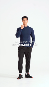 [MỚI - THU ĐÔNG 2025][TẶNG TẤT COTTON]Áo giữ nhiệt Nam ExWarm Cổ thấp co giãn thoải mái giữ ấm tốt - Coolmate