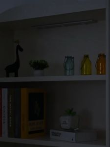 FLKL 3-Color Dimming Kitchen Cabinet Light 20/30/40/60/80cm Wireless Ultra-Thin Rechargeable Human Body Sensor Light For Bedroom