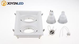 JOYINLED Aluminum Spot Light White Black Double Head Replaceable Lamp Holder GU10 Tube Holder MR16 Ceiling Lamp Holder