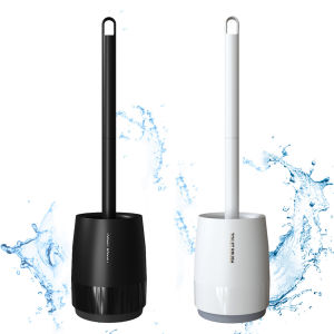 1 large floor standing toilet brush extended handle toilet gap cleaning brush nylon soft bristled brush suitable for bathroom