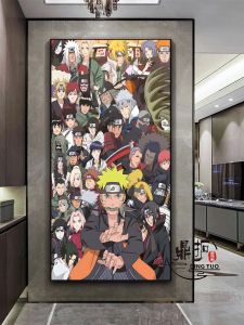 Naruto Anime Cartoon Wall Art Poster Bedroom Hotel Decorative Painting Hinata Shikamaru Boruto Uzumaki Naruto Wall Decor