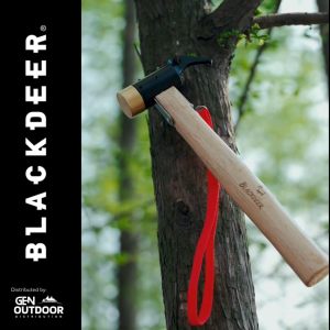 BLACKDEER Camping Brass Hammer 0.6kg | Durable Outdoor Tool | Absorbs Recoil | Nail Puller | Strap Handle