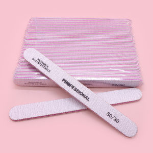 10/5 Cái Dũa Móng Tay Chuyên Nghiệp 80/80 Grit Hai Mặt Thẳng Có Thể Giặt Được Màu Xám Dùng Làm Mịn Móng Tay Cho Việc Làm Móng