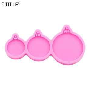 Shiny Christmas Ball Pendant UV Epoxy Resin Silicone Mold DIY Jewelry Decorations Casting Tools Handmade Keychain Silicone Mould