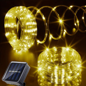 50/100/200 LEDs ภายนอกโคมไฟพลังงานแสงอาทิตย์ Fairy หลอดเชือก Light String Solar Garland สําหรับงานแต่งงาน Holiday Garden YARD ตกแต่ง