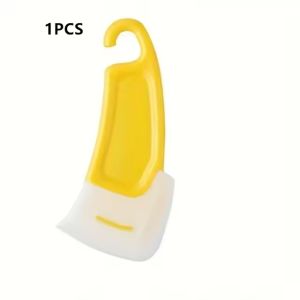 Silicone Pan Scraper Spatula Kitchen Scraper Soft Blade Scraper Non Stick Gentle on Cookware Versatile Kitchen Cleaning Tool