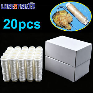 20pcs/box High Tensile Polyester Bait Elastic PJ-1/2/3/4/5/7 Thread Spool Sea Fishing bait elastic fishing line Bait