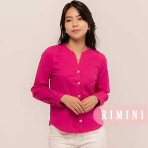 RIMINI - Atasan kemeja Wanita Katun Premium Lengan Panjang Size XS-3XL - Celeste Top 3004