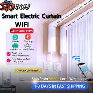 Smart Auto Curtain WiFi/Doodle/Smart Control Custom Track compatible with RF Remote Voice Alexa Echo AC 220V