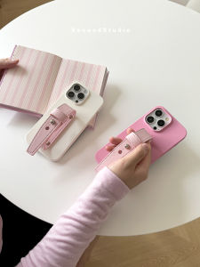 เคสโทรศัพท์ซิลิโคนบางเฉียบแบบมีสายรัดหนังสำหรับ iPhone 17 pro Max 16 pro 15 รุ่นใหม่ 13 รุ่น Apple 14 pro แบบครอบเต็ม