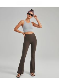 Quần Capri Tập Yoga Cạp Cao Alo Outls Cho Nữ Quần Thể Thao Nâng Mông Quần Dài Ống Loe Quần Dài Tập Yoga Mùa Hè