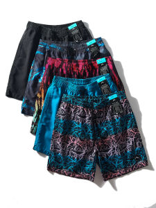 Mens Beach Casual Shorts Quick Dry Thin Breathable Summer Sports Five-Quarter Pants High Waist American Style Loose Fit Shorts