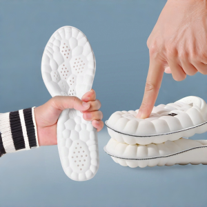 1 pair/High Elastic Latex Shoe Insoles Shock-Absorbing Cushioning And Arch Support Breathable Shoe Pad For Women Shoes Men S