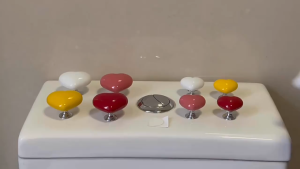 Heart-Shaped Toilet Tank Button - Stylish Flush Handle Colorful Creative Toilet Button
