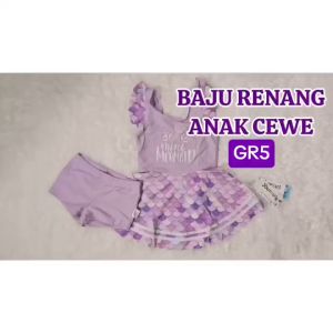 Baju Renang Motif Mermaid/ Baju Renang Anak Cewek Rok/ Swimsuit kode GR5