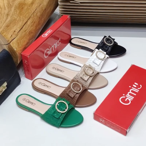 【JS】GIMI Korean Elegant Women flat sandals shoes for women size 35 to 40