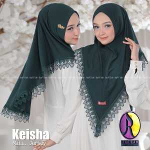 Keisha rafilah jilbab instan bergo nonpet Syiria Prada renda mewah premium