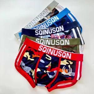 กางเกงในชาย SPORT SQINUSQN แท้ 100% บ๊อกเซอร์ BOXER Cotton คุณภาพดีที่สุด ยืดได้ ใส่สบาย (แบบ SPORT SQINUSQN- ลายพราง )