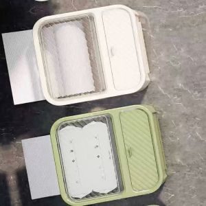 2 Layer Luxury Tissue Box Wall Mounted Toilet Paper Roll Holder Bathroom Dispenser Storage Drawer TH