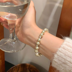 Exquisite Pearl And Zircon Stone Bracelet for Women Elegant Layering Design Lightweight Luxury Feel Beaded Hand Cord Accessory