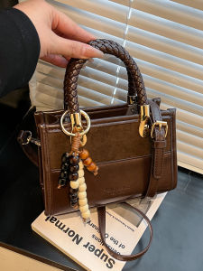 Mini Leopard Print Box Bag Matte Leather Handbag Shoulder Bag Crossbody Bag Vintage Style Autumn Winter New Arrival for Youth