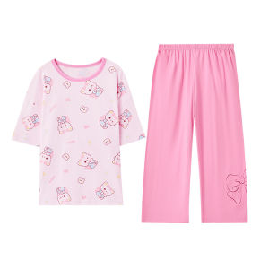 Bộ đồ ngủ HODO vải cotton lưới thoáng khí chống muỗi cho trẻ em