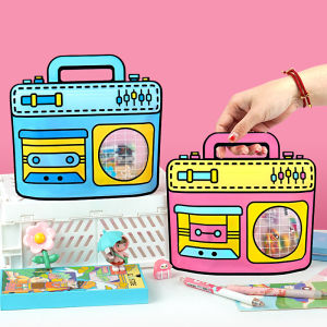 20/50Pcs Retro Radio Pattern Ziplock Snack Bag Cute Sealed Festival Handbag for Kids Birthday Party Favors Candy Cookie Packing