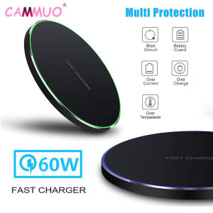 Cammuo 60W Wireless Charger Pad Stand for Phone Chargers Induction Fast Charging Dock Station
