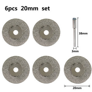 CMCP 16-30mm Mini Diamond Cutting Disc With Mandrel For Dremel Rotary Tool Accessories Diamond Saw Blades