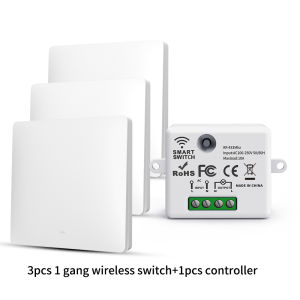 RF 433MHz Wireless Switch No Battery Required Remote Control Wall Light Lamp Switch