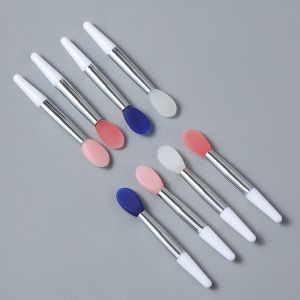 10pcs silicone lip brush mini lip mask brush portable lipstick makeup brush transparent applicator eye black stick makeup tool