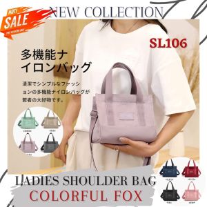 COLORFUL FOX - TAS SELEMPANG WANITA SLING BAG NILON ANTI AIR PREMIUM KOREAN NYLON WATERPROOF MURAH IMPORT - SL106