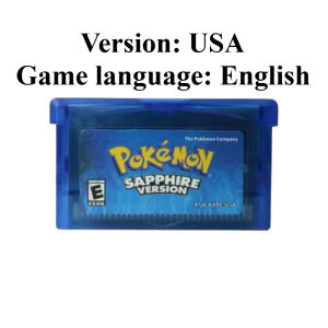Bandai | 21 Styles ABG Pokémon Game FireRed LeafGreen Ruby Sapphire Emerald Snakewood Clover for GBA SP English Version